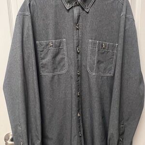 Alaskan Hardgear Shirt Bush Pilot Button Duluth Trading Outdoor Hiking Gray XL T